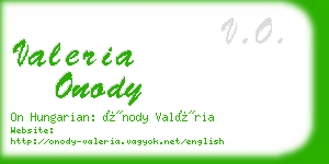 valeria onody business card